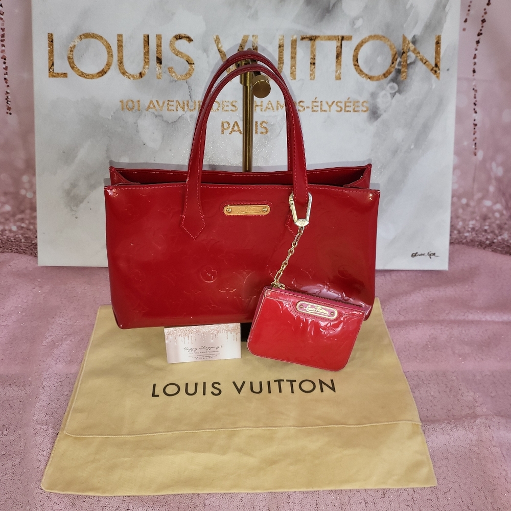 Louis Vuitton Wilshire Limited Edition Monogram Vernis Rayures PM Leather Tote